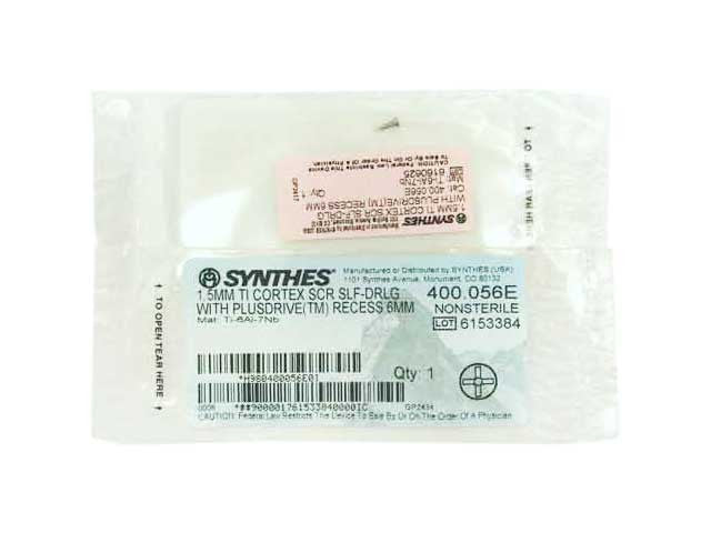 Booth Medical - Synthes 1.5mm Self Drilling Cortex Screw - 400.056E
