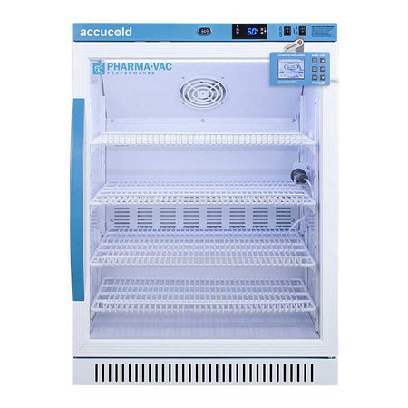 Accucold Pharma-Vac Vaccine Refrigerator Glass Door 6 Cubic Ft. W/ DL2B