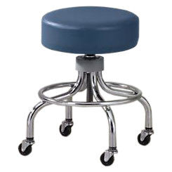 Clinton Chrome Medical Stool W/Round Foot Ring  - 2102