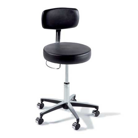 Ritter 279 Pneumatic Stool with backrest and hand release -
