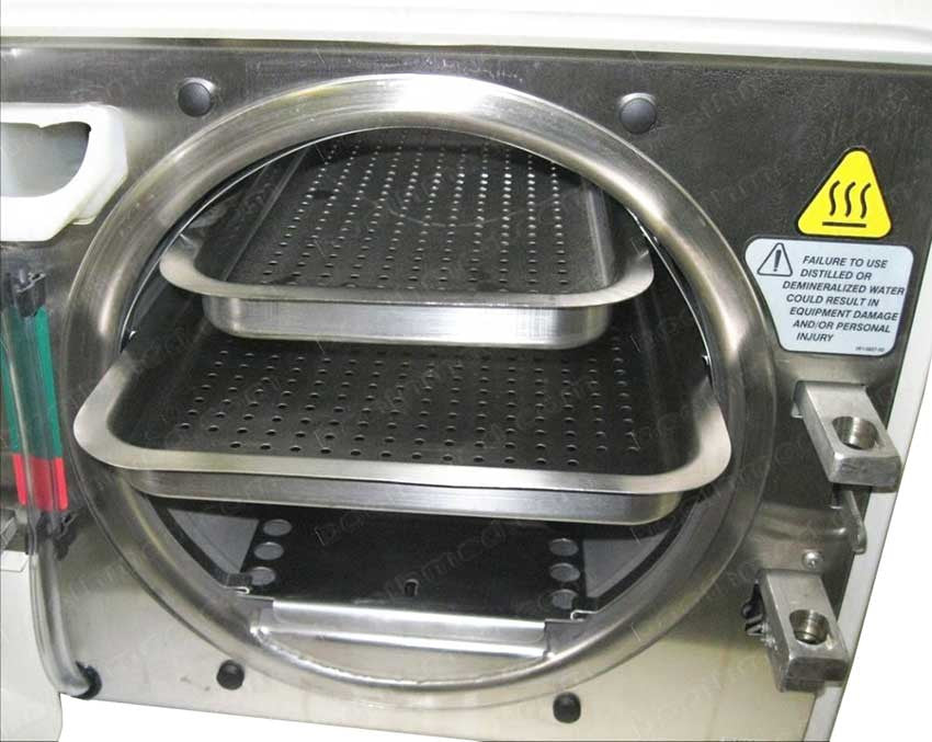 Booth Medical - Midmark M11-022 Series Refurbished Autoclave - Door Open With Trays