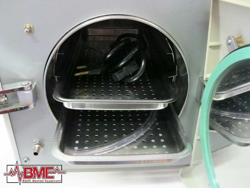 Booth Medical - Tuttnauer 2340M Refurbished Autoclave - Inside With Trays