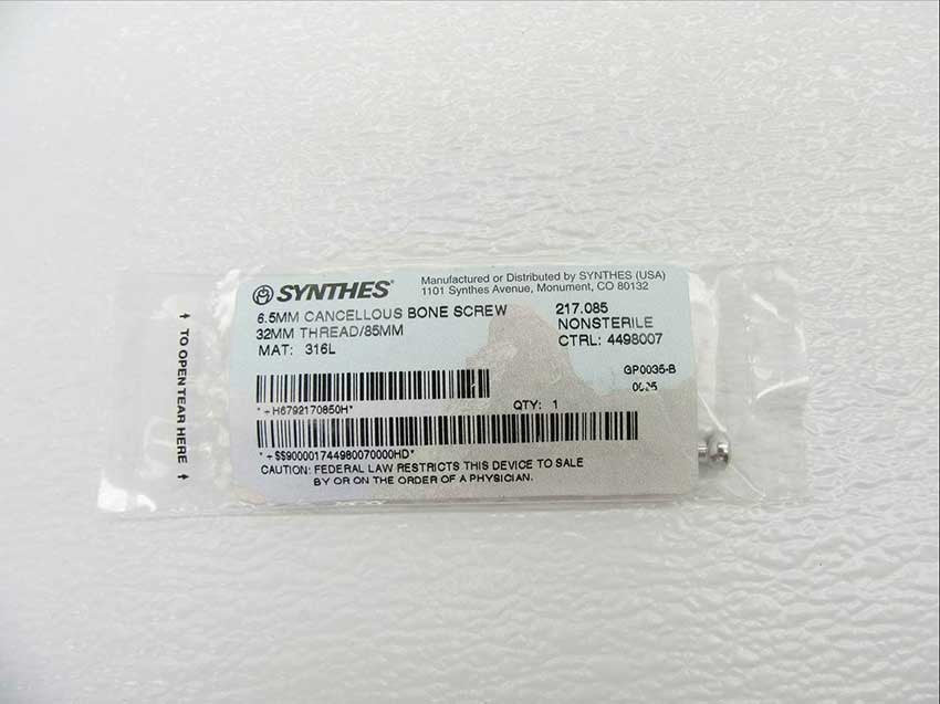 Booth Medical - Synthes 6.5mm Cancellous Bone Screw - 217.085