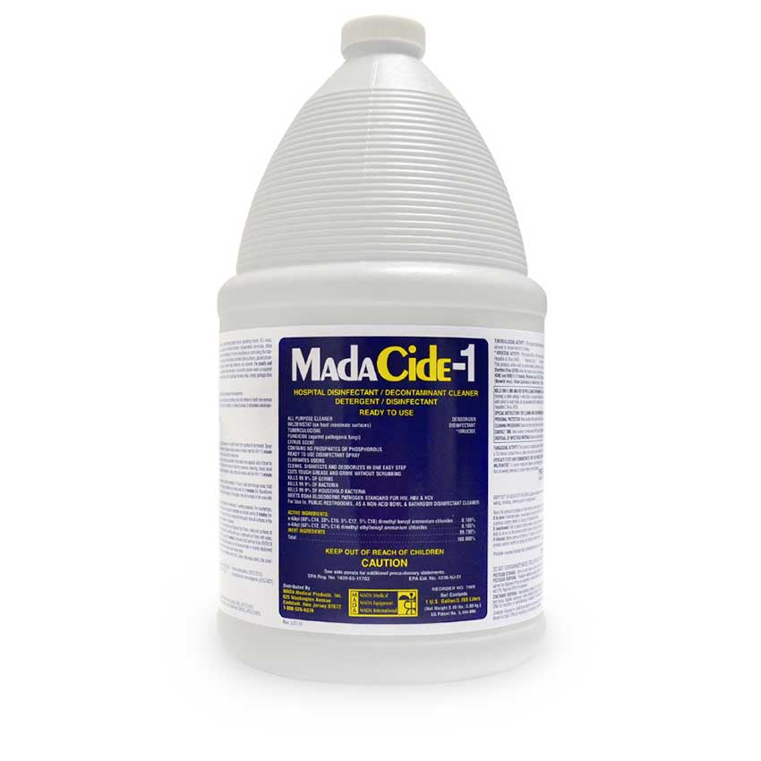Booth Medical - MadaCide-1 Broad Spectrum Multipurpose Disinfectant (4 Gallons/Case) - 7009