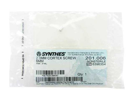 Booth Medical - Synthes 2.0mm Cortex Screw - 201.006
