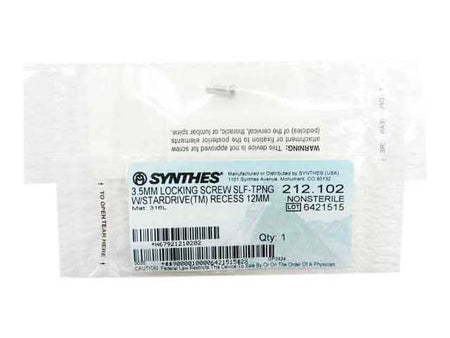 Booth Medical - Synthes 3.5mm Self Tapping Locking Screw - 212.102