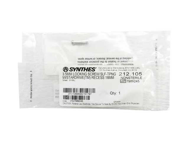 Booth Medical - Synthes 3.5mm Self Tapping Locking Screw - 212.105