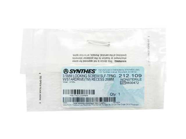 Booth Medical - Synthes 3.5mm Self Tapping Locking Screw - 212.109