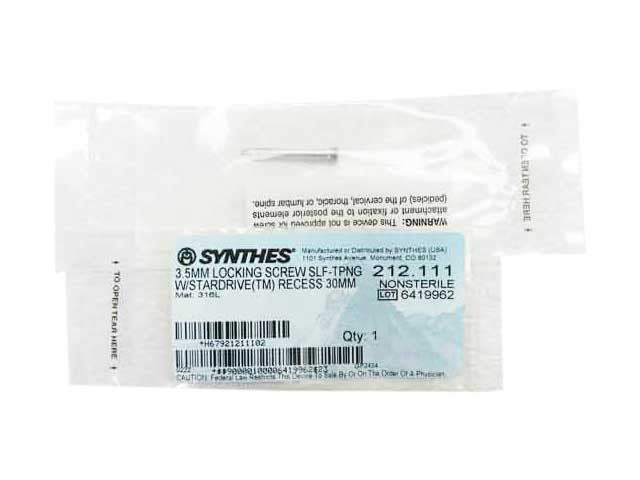 Booth Medical - Synthes 3.5mm Self Tapping Locking Screw - 212.111