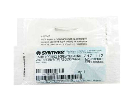 Booth Medical - Synthes 3.5mm Self Tapping Locking Screw - 212.112