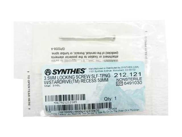 Booth Medical - Synthes 3.5mm Self Tapping Locking Screw - 212.121