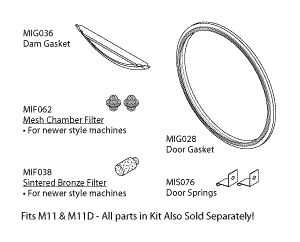 Booth Medical - Door Gasket, PM Kit for the M11, M11D Autoclave  - MIK080 (OEM Part: 002-0504-00)