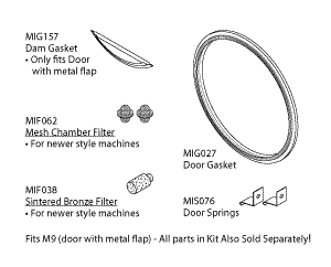 Booth Medical - Gasket, PM Kit Midmark M9, M9D (w/Flap) Part: 002-0361-00/MIK158