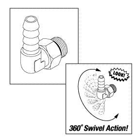 Swivel Elbow 6MM Barb For Tuttnauer Automatic Autoclaves Part: RPF811