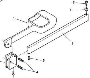 Stirrup, Assembly Complete Midmark Ritter Exam Table Part: 029-0152-00