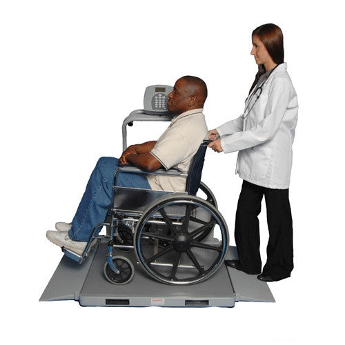 Health o meter 2610kl wheelchair scale in use