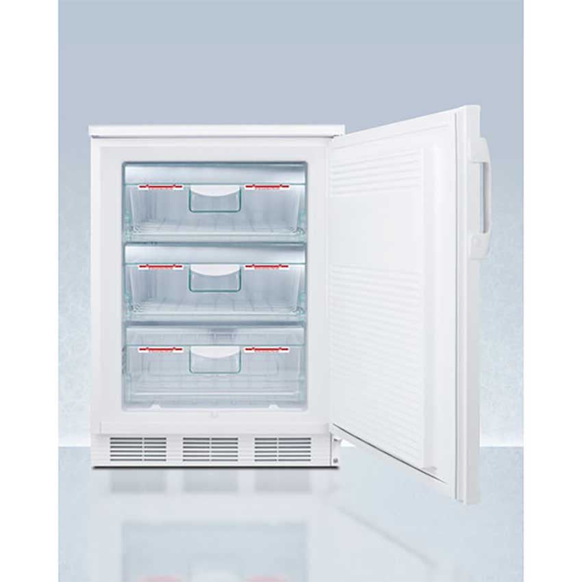 Accucold 24" Wide Built-In-Freezer - Door Open 