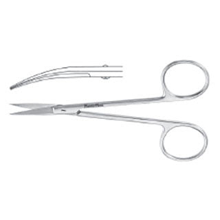 Scissors, Iris 4", Curved, Fine, Sharp, Meisterhand SKU:MH5-302